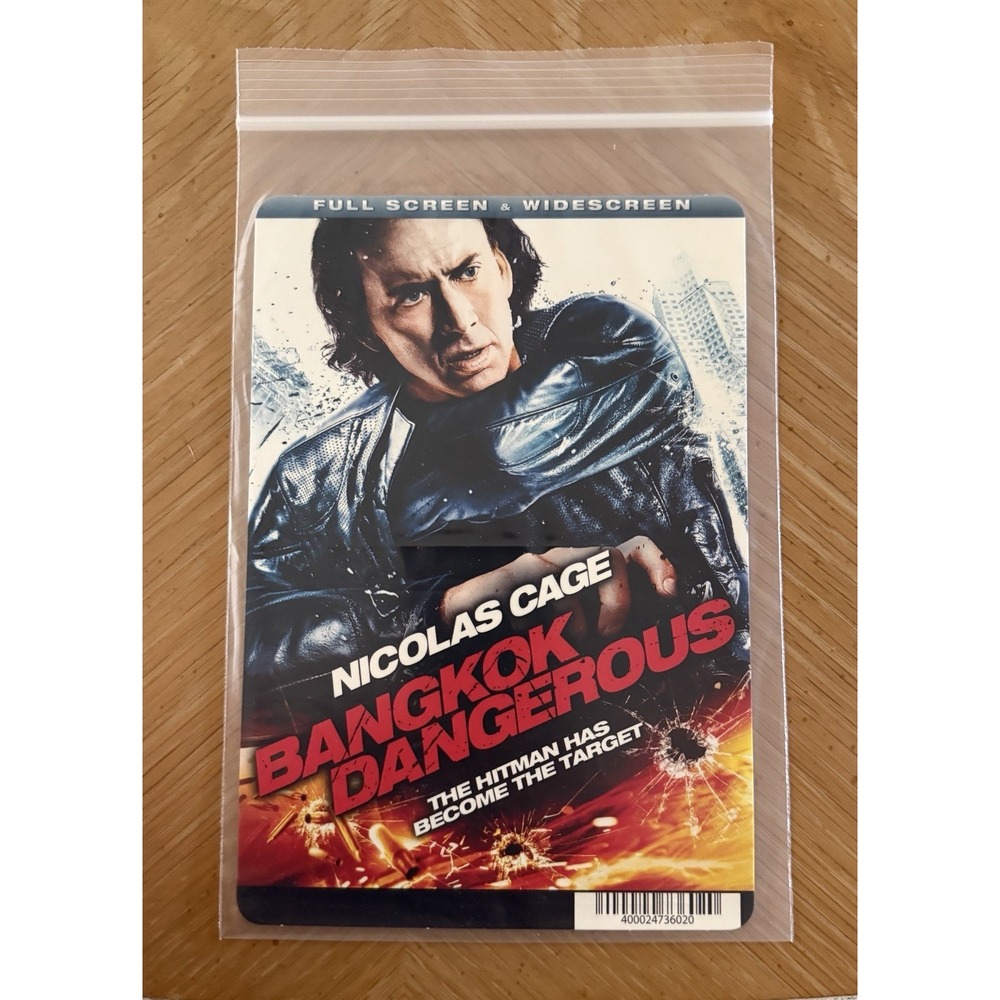 BANGKOK DANGEROUS NICHOLAS CAGE DISPLAY CARD (not‎ a dvd) 5.5" X 8" NO MOVIE